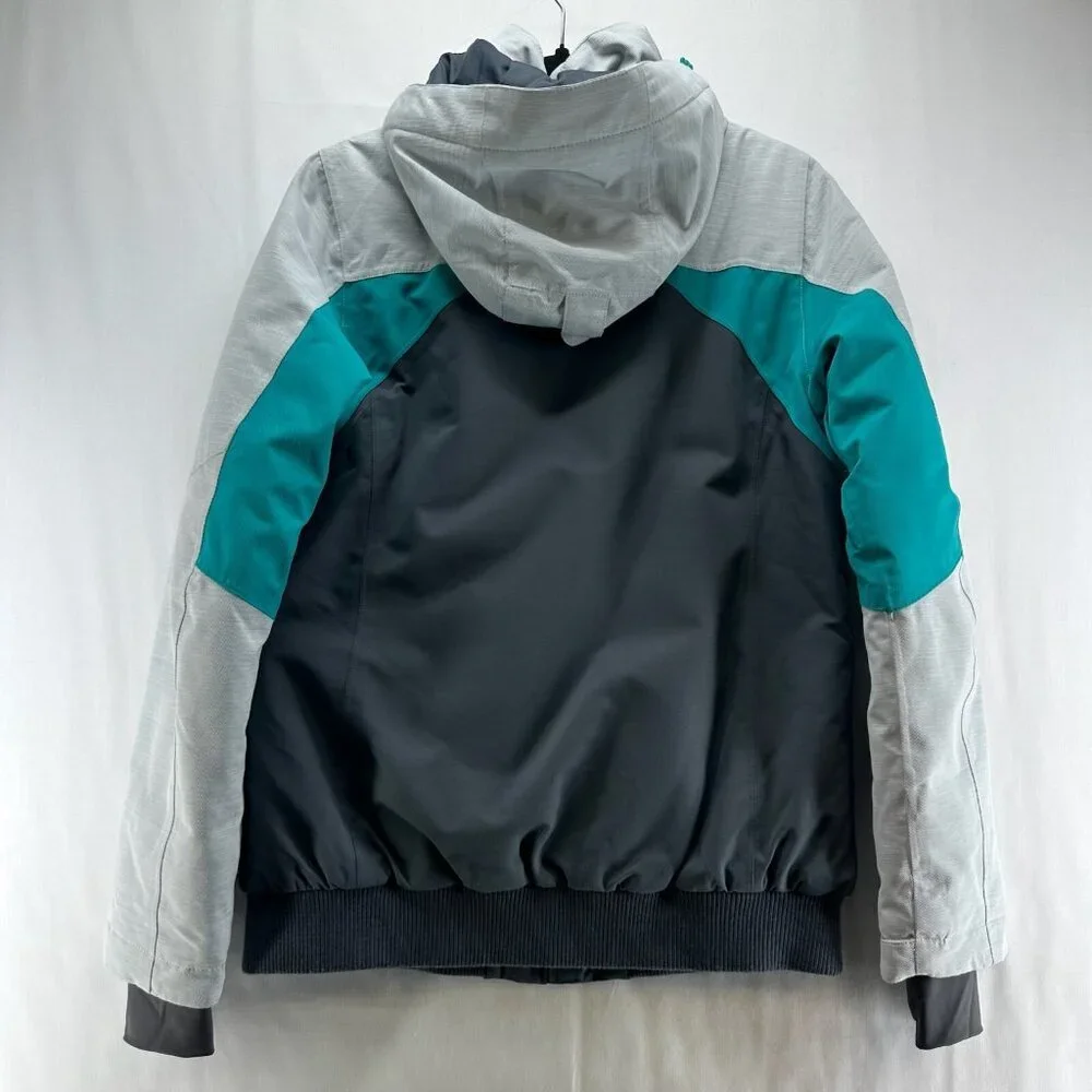 Mountain Warehouse Jacket Womens Sz 8 Alpine Sunshine Bomber Ski Teal Blue Gray